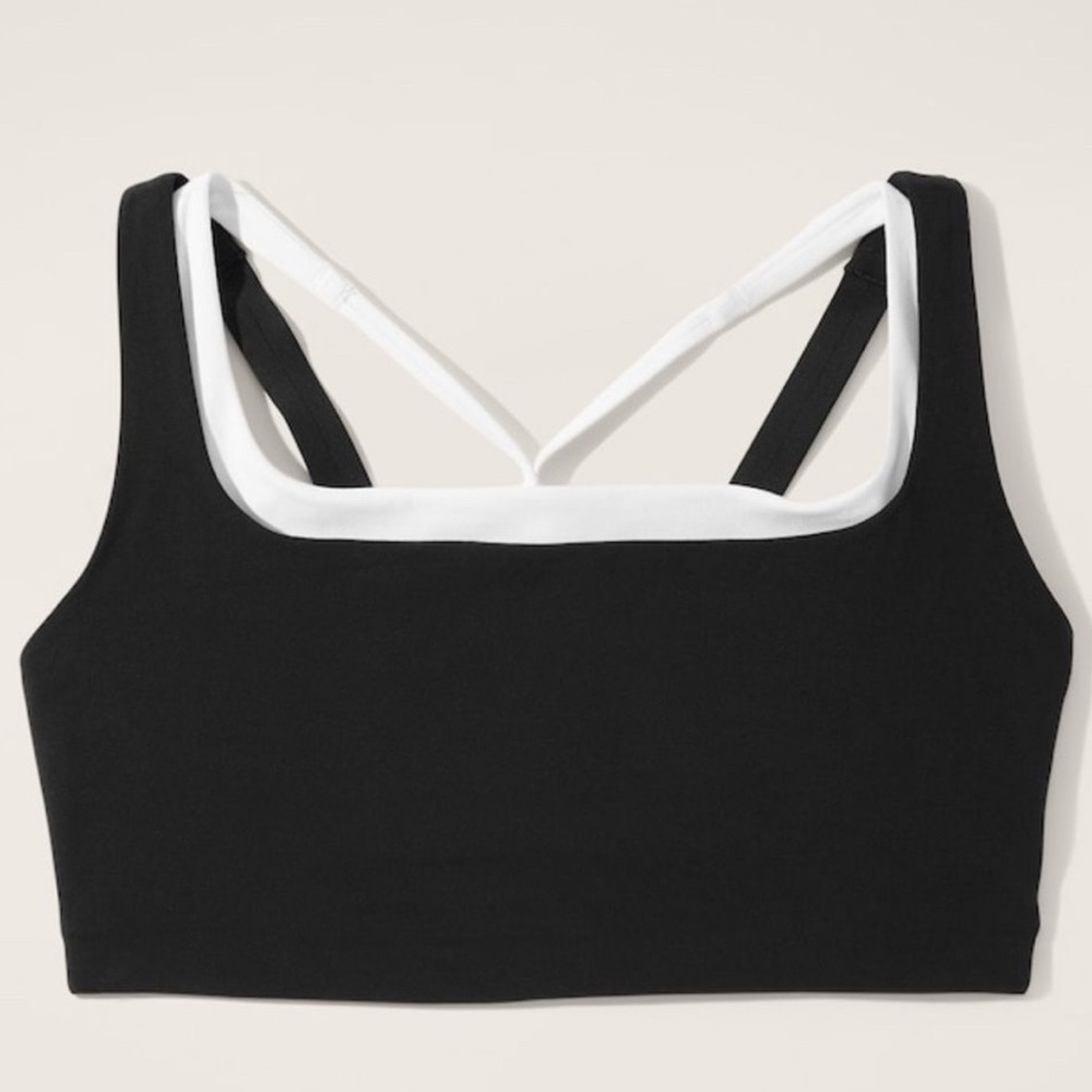NWT Athleta Double Up Black/White Bra Size XL Best for D-DD Cu… - Picture 3 of 7